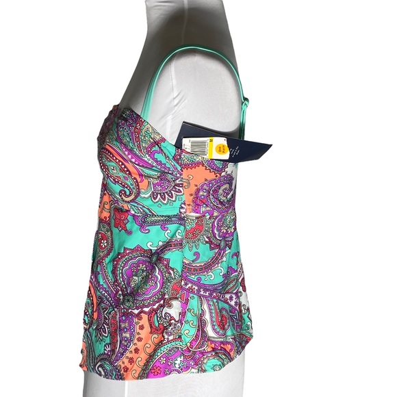 Aqua Couture Tankini Swim Top New Size Medium - Picture 4 of 13